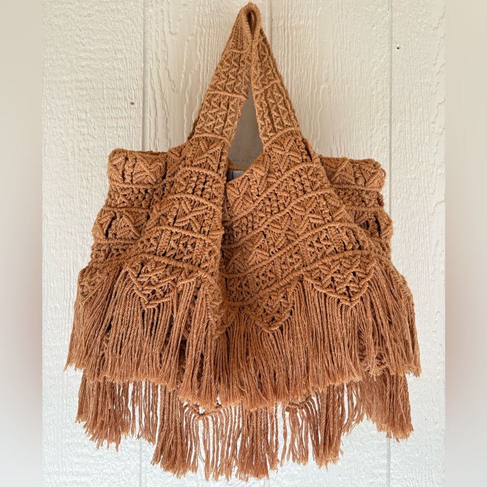 Bohemian Fringe Hobo Bag - Tan From Free People 2007